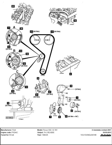 ford focus 1.6 timing marks.